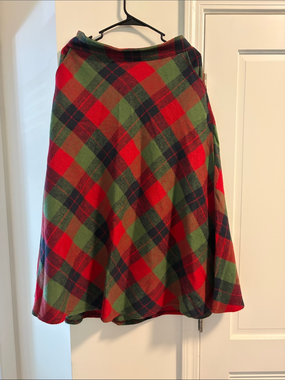 Women's Red & Green Plaid A-Line Skirt